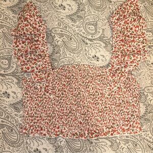 Floral Ruffled Crop Top